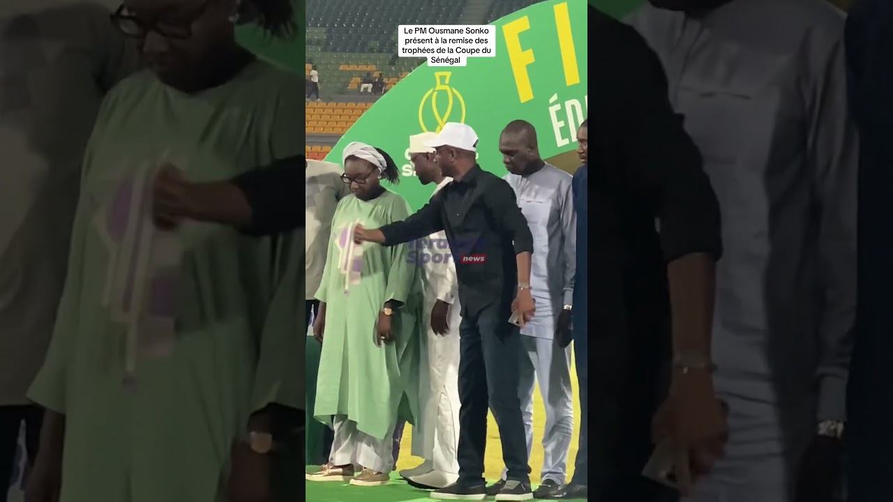 Le PM Ousmane Sonko présent à la remise des trophées de la Coupe du Sénégal #football #sports
