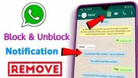 How To Delete Block and Unblock Notification on WhatsApp 🤔?