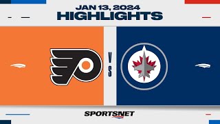 NHL Highlights | Flyers vs. Jets - January 13, 2024