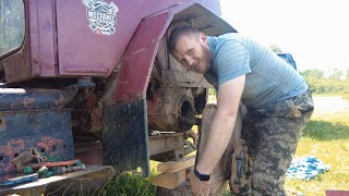 картинка: Вот что случилось с редукторами после КРАЗовских колес на тракторе Т-16