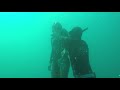 Rescue protocol for a blacked out freediver from 11m  ( blow, tap, talk)
