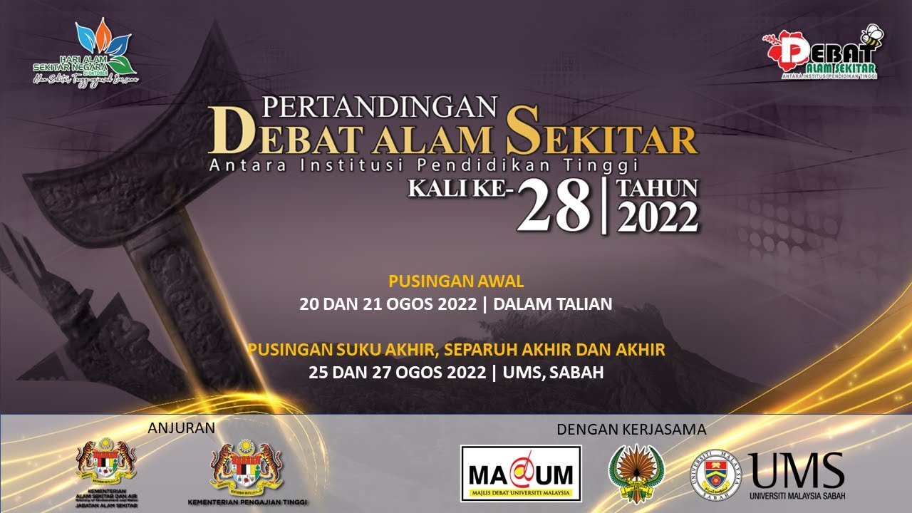 Pertandingan akhir dan majlis penutup debat alam sekitar antara ipt