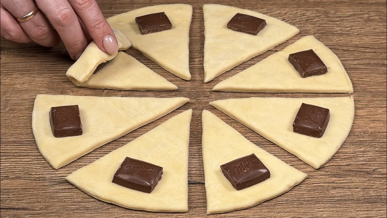 Unglaublich! Weihnachtsdessert in 5 Minuten! Nur Blätterteig und Schokolade!