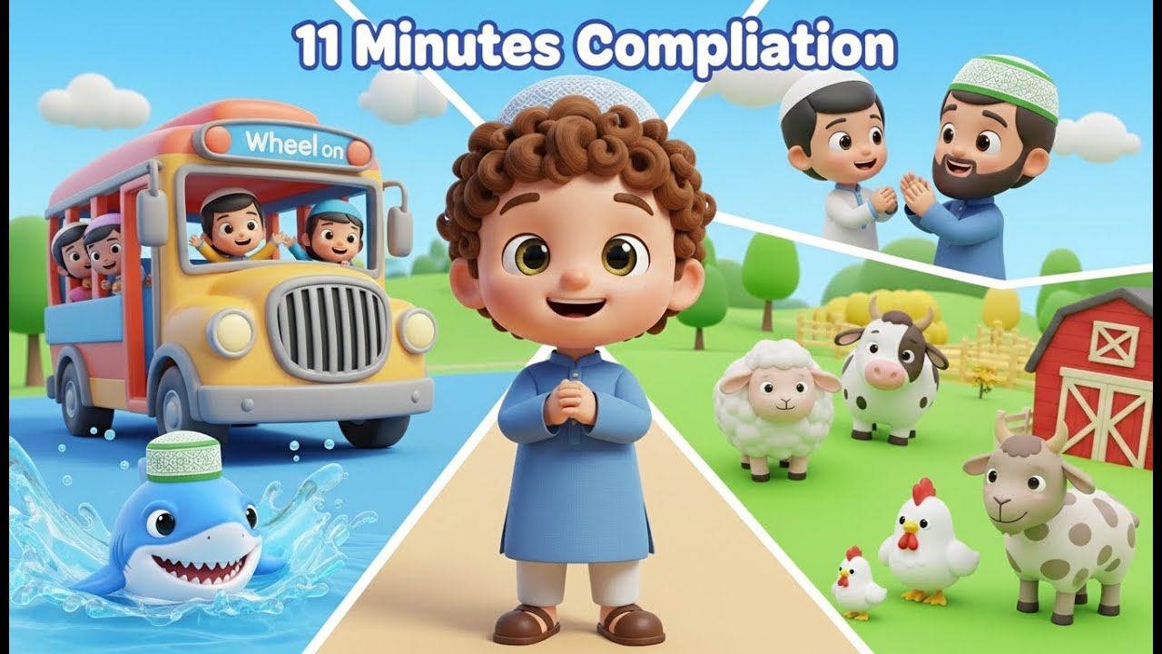 Sufyan Sufyan Yes Baba + Muslim Shark 🦈 | Islamic Kids Rhymes UK 🇬🇧 | Muslim Kid Sufyan