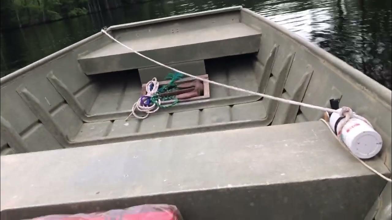 1648 riveted Jon boat WOT test YouTube