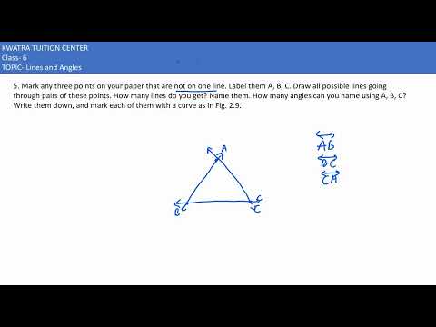 11. Mark any three points on your paper that are not on one line. Label them A, B, C. Draw all