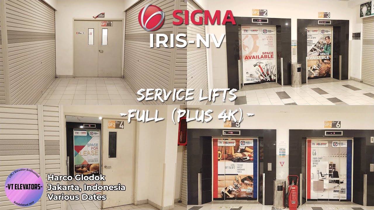 [Full Retake!] 4 SIGMA Traction Service Lifts - Harco Glodok, Jakarta