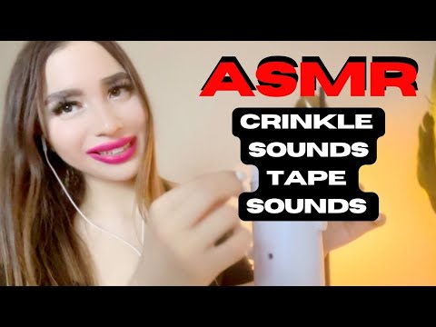 ASMR | CRINKLE SOUNDS AND TAPE SOUNDS 🥰🥱💤 - YouTube