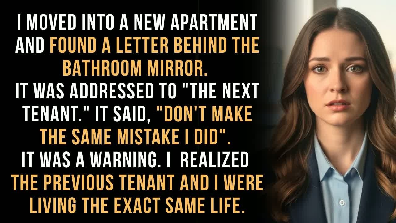 I Found a Letter Behind My Bathroom Mirror  It Said： ＂Don't Make the Same Mistake I Did ＂