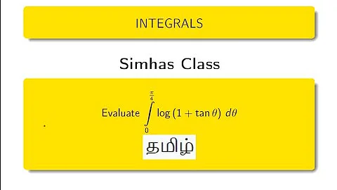 #Integralproperty || Evaluate integral 0 to pi by 4 log(1+\tan{theta}) dtheta