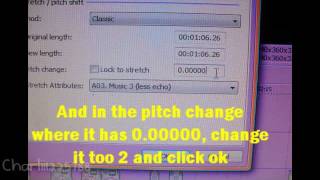 how to pitch shift a song on sony vegas