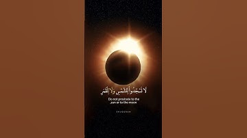 ومن آياته الليل والنهار والشمس والقمر لا تسجدوا للشمس ولا للقمر واسجدوا لله الذي خلقهن إن كنتم