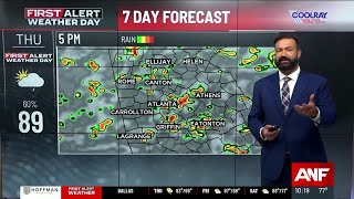 First Alert Forecast: Stormy pattern returns for Thursday and Friday