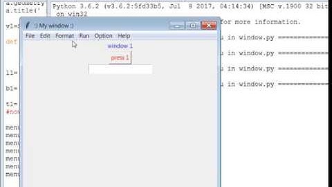 Creating a Menubar on window in Python