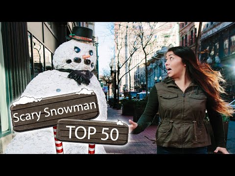 Funny Scary Snowman Hidden Camera Prank Top 50