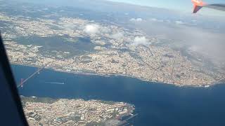 Flying over Lisbon Portugal, December 2018