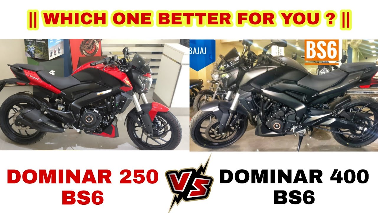 Bajaj Dominar 250 vs Dominar 400 BS6 Detailed Comparison What’s