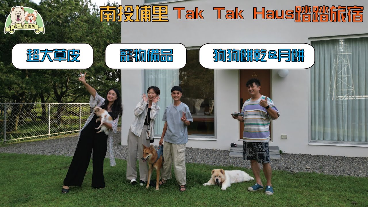 【寵物民宿】南投埔里有大草皮 房間還有寵物餅乾和中秋月餅超好吃唷-Tak Tak Haus踏踏旅宿