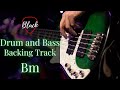 Alternative rock drum and bass backing track bm