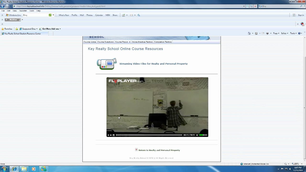 Accessing and using Key Realty School's Online Real Estate Course