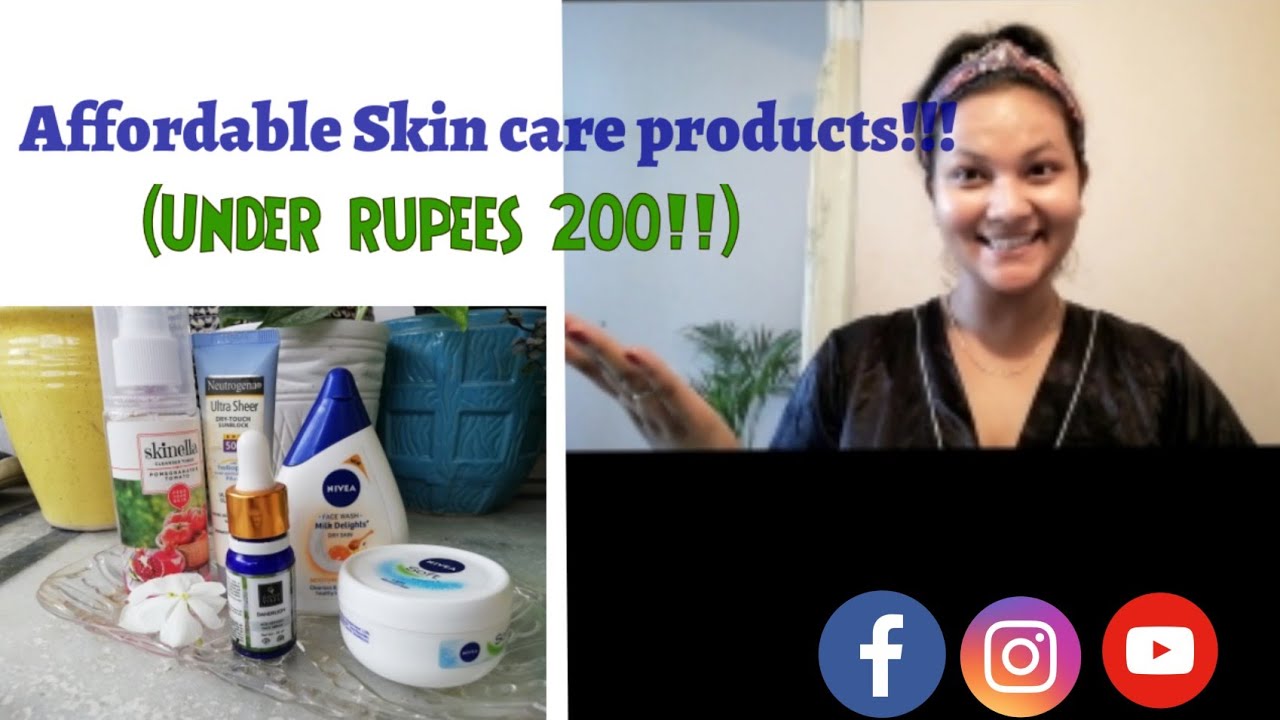 Affordable Skin care products under rupees 200!! YouTube
