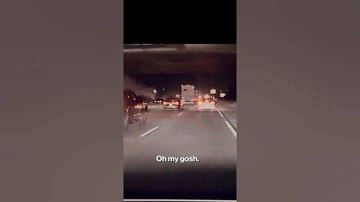 Stunned Driver Survives After Truck Launches Off Overpass in Wild California Crash #shorts