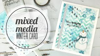 Stamping | Mixed Media Winter Card