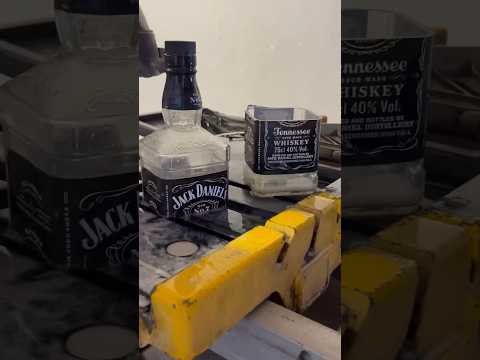 Jack Daniels 🔥botella😉 ¡cortada! LANCHI GREEN GLASS 🏆 VASO DE WHISKEY reciclado sustentable #diy