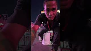 Live streaming of 1MRED bucket drumming Street Performing busking on the Las Vegas Strip
