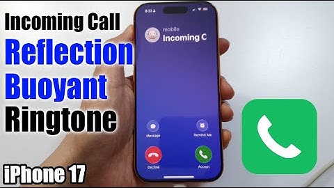 iPhone 17 Pro Inkomende oproep met reflecterende, drijvende beltoon
