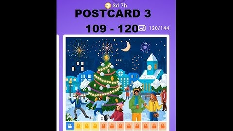 Nonogram New Year 3rd Postcard level 109-120