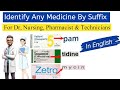 Medicine Suffix | Identify any medicine by Suffix Part-I