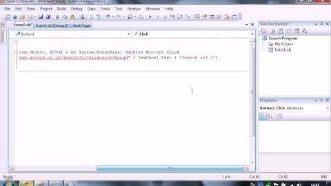 How To Make A Search Program In Visual Basic