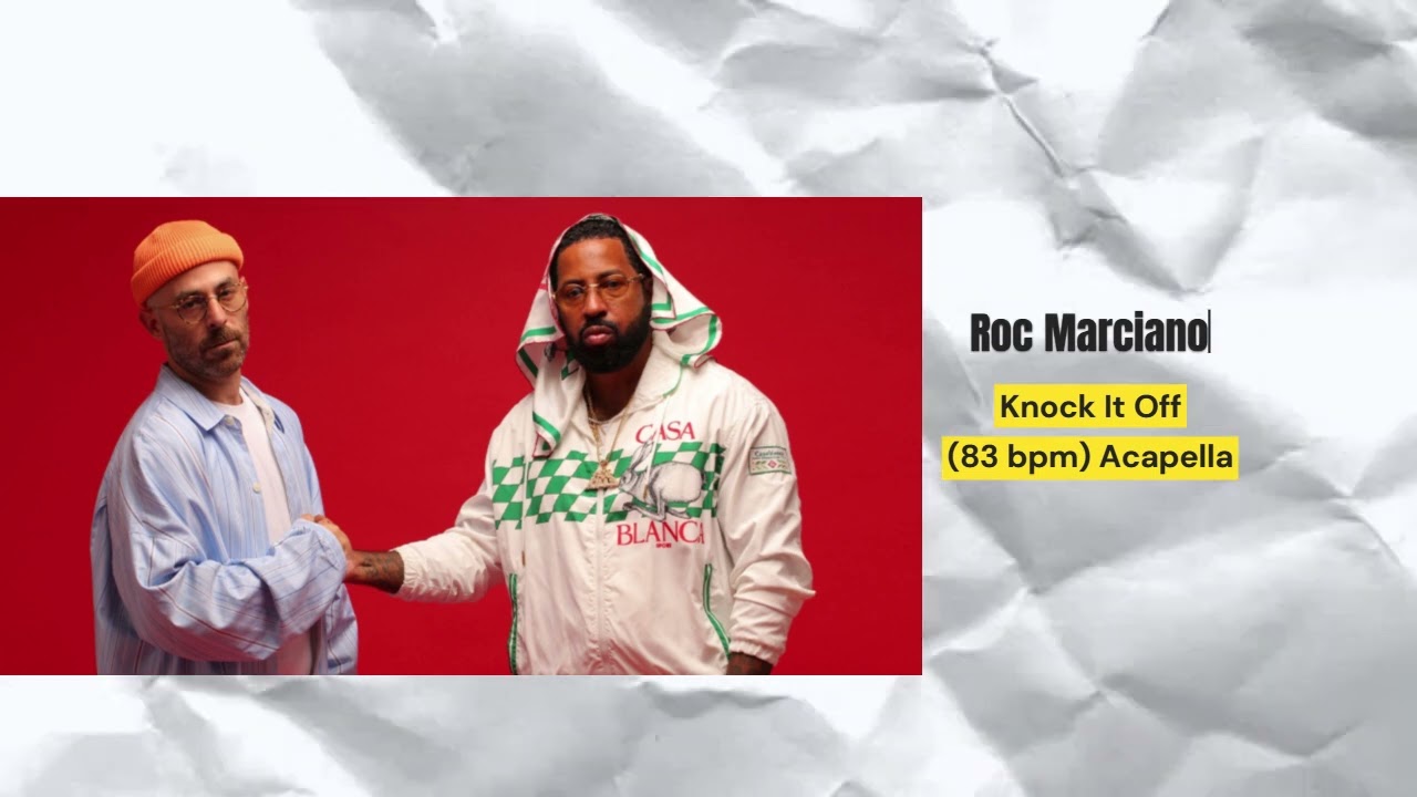 Roc Marciano, The Alchemist - Knock It Off (83 bpm) Acapella
