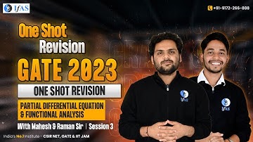 PDE & Functional Analysis for GATE | One Shot Revision Mathematics