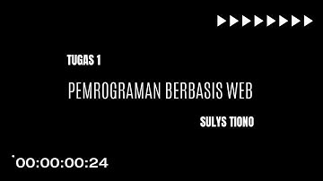 TUGAS 1 PEMROGRAMAN BERBASIS WEB/STSI4209