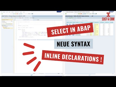 Select Statements in ABAP - Neue Syntax mit Inline Deklarationen [deutsch]