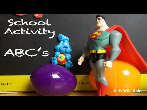 Superman & BLUE'S CLUES Episode ABCs : How-To Spell Lesson: Alphabet for Kids Pre School Activity