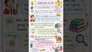 Wisdom Paves The Way Question Answer #english #solution #class8 #poorvi #education