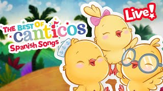 🔴Canticos Best Hits 💛 | LIVE | Spanish Songs for Kids🎵🎵 | Learn Spanish | Canticos #animals #song