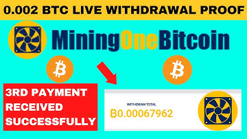 Miningonebitcoin.com | 3rd withdrawal proof 0.0002 BTC  #miningonebitcoin #bitcoinmining #btc