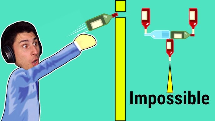 I Beat The IMPOSSIBLE Bottle Flip In Happy Wheels! 