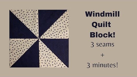 Sew a Very quick & easy Windmill quilt block! #quilttutorial #quiltingforbeginners #beginnersewing