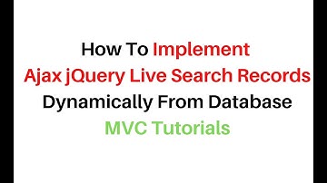 asp.net MVC ajax live search filter records dynamically jquery 3.3.1