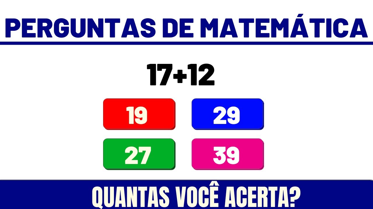 Quiz Matemática - Vídeo 10 