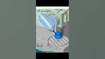 SprutCAM Mill 5 Axis Blade Simulations Toolpath #sprutcam #cadcamsolutions #mill5axis