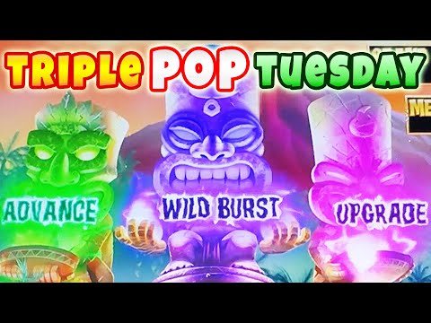 Triple Pop in Triple Pop Tuesday! NEW Fire Magic slot by Everi at the M Resort in Las Vegas!