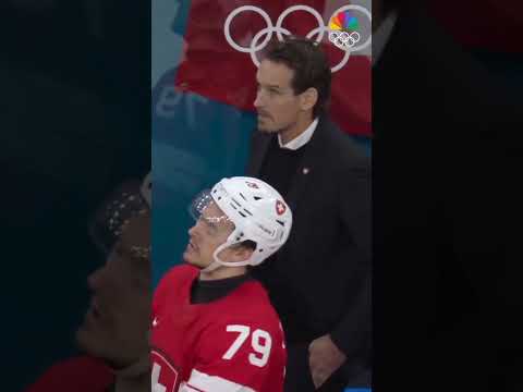 Incredible score from Switzerland's Timo Meier against Team France!🏒