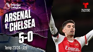 Arsenal v. Chelsea 5-0 - Highlights & Goles | Premier League | Telemundo Deportes