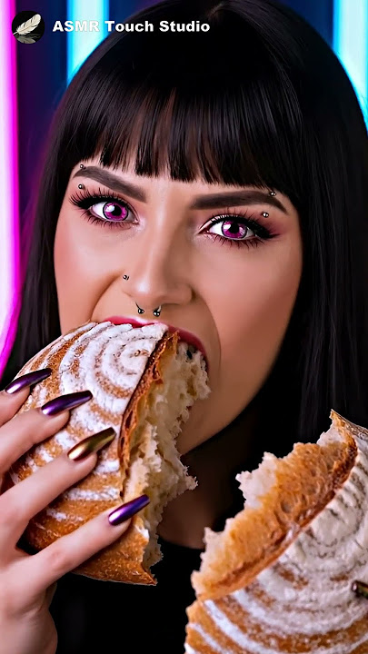 Bread Eating Sounds  Crusty Bites, Soft Chews, No Talking #asmr #satisfying #visualtingle